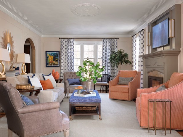 Traditional Family Room by Laura Lee Home