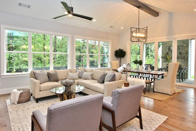 Example of a country family room design in Atlanta