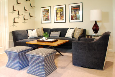 Example of a trendy family room design in Los Angeles