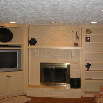White Built In Cabinets