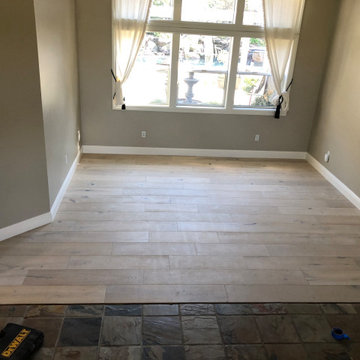 White oak engineered plank flooring