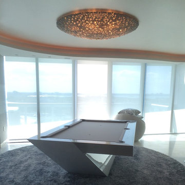 White Stainless Steel Pool Table by MITCHELL Pool Tables