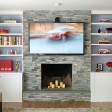 Fireplace Cabinet And Shelves