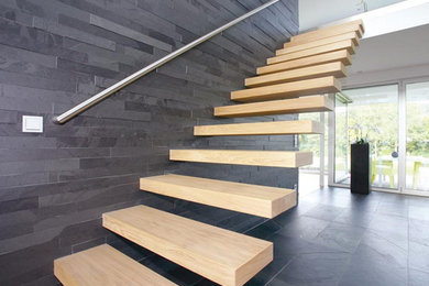This is an example of a contemporary staircase in Frankfurt.