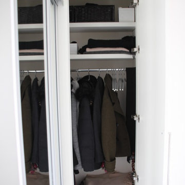 Garderoben-Lösung, vorher-nachher