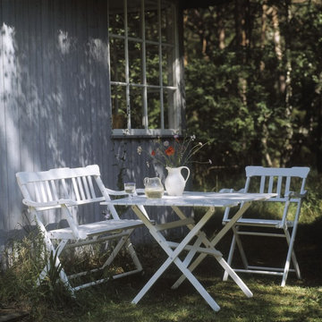 Humlebæk bænk, Humlebæk stol og Vallø lamel 90 bord