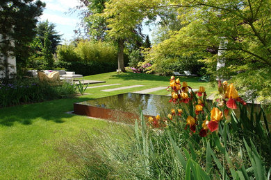 ケルンにあるコンテンポラリースタイルのおしゃれな庭の写真