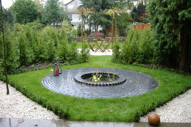 Traditional garden in Dusseldorf.