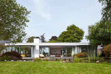 Inspiration for a large contemporary back full sun garden in Dusseldorf.