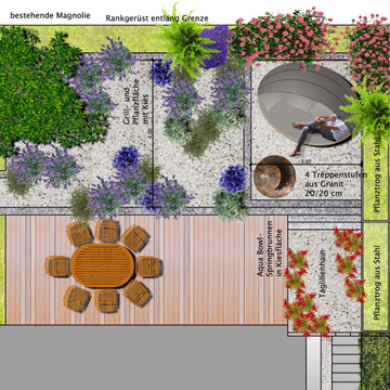 Lageplan oberer Gartenteil