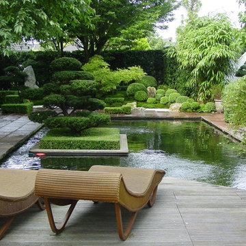 Privater Japangarten in Bremerhaven mit Koiteich