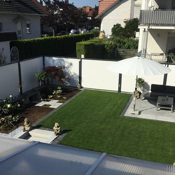 Sichtschutz Lärmschutz und Windschutz an einer Terrasse und im Garten