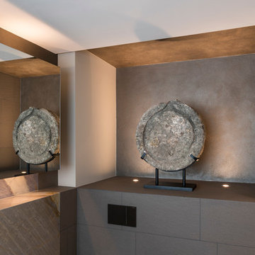 Gäste WC im neuen Glanz, elegant und großzügig, mit edlen Materialien