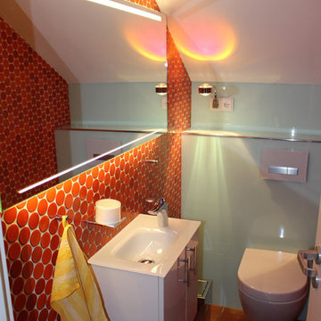 Modernisierung Gäste WC mit Erhaltung der alten Fliesen