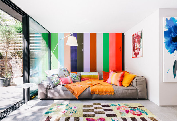 Eclectic Family Room by Nathalie Priem Photography