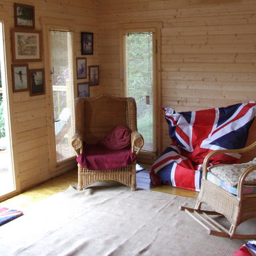 Dorchester, Dorset – 5.2m x 3.4m – 44mm log Open Plan Barbados Log Cabin