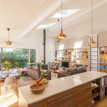 Eclectic Two Tone Kitchen