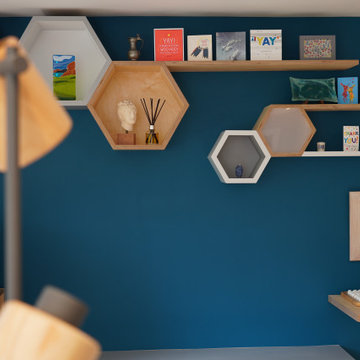 hexagonal book case