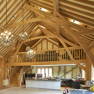 Oak framed barn with kitchen and mezzanine floor