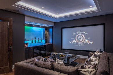 Design ideas for a home cinema in London.