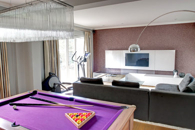 Contemporary games room in London.