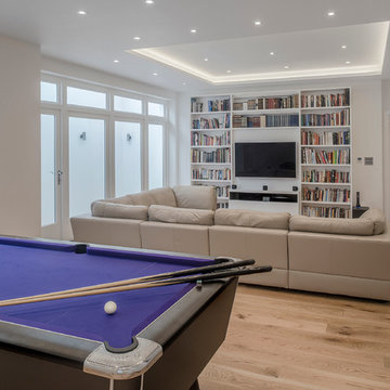 TV/Games/Family Room in this basement constructed by London Basement