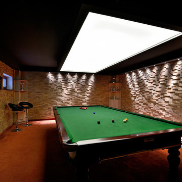 Wallure Wall Panels in a snooker room