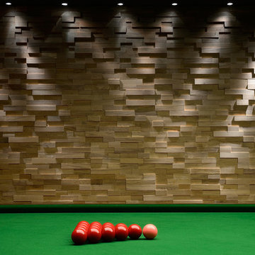 Wallure Wall Panels in a snooker room