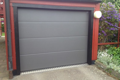Exemple d'un garage scandinave.