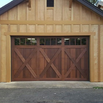 12 x 7 Wood Door With Clear Cedar Overlays