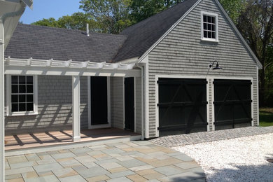 Inspiration for a coastal garage remodel in Boston