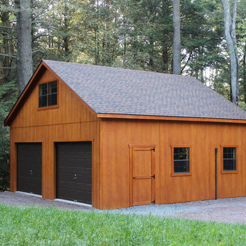 24'x24' SmartPanel Two Story Garage with stained siding