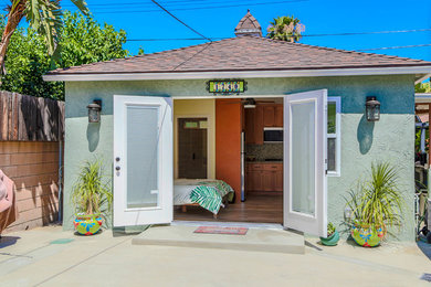 Photo of a medium sized traditional detached double garage in Los Angeles.