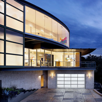 All glass Garage Door with Aluminum Frame