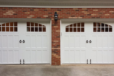 Traditional attached double garage in Charlotte.