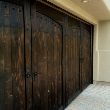 Antiqued Wood Garage Doors