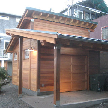 Asian-inspired garage