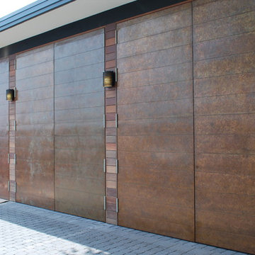 Authentic Copper Clad Carriage Doors by Cowart Door Systems
