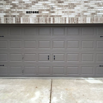 BEFORE photo of Homeowner's Garage Door