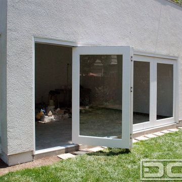 Bi-Folding Doors Custom-Made for a Garage Converted to Home Office located in OC