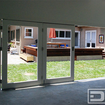 Bi-Folding Doors Custom-Made for a Garage Converted to Home Office located in OC