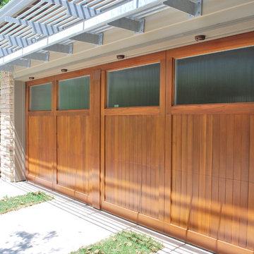Carriage Door w/ Reed Glass by Cowart Door System