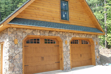 Example of a mountain style garage design in Other