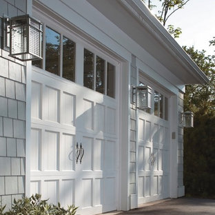 Mid-sized arts and crafts attached two-car garage photo in Cincinnati