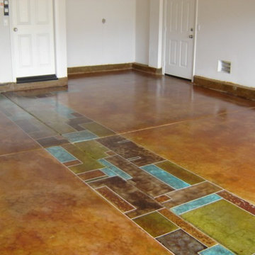 Colorful Concrete Garage Floor