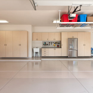 Example of a trendy garage design in New York