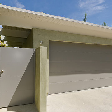 Contemporary Steel Gates and Garage Door