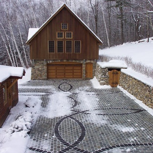 Foto di un garage per un'auto stile rurale