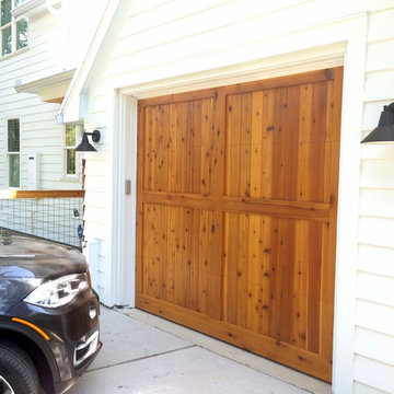 Cowart Door - New England White Clapboard House in Austin TX