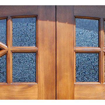 Craftsman Style Diamond Pattern Garage Door Window Details